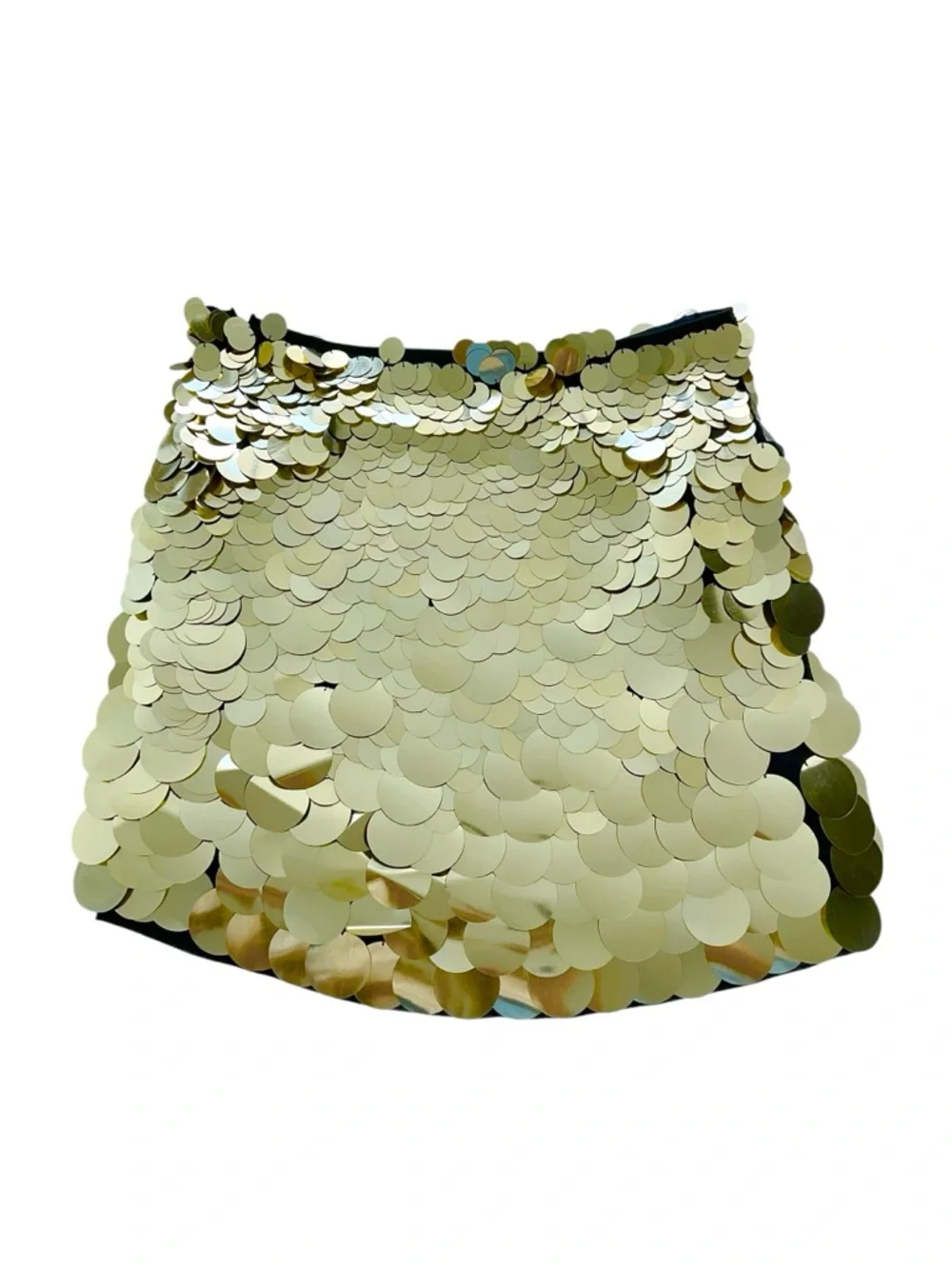 Trina Turk Gold Sequin Mini Skirt Size 4 Party Glam Holiday